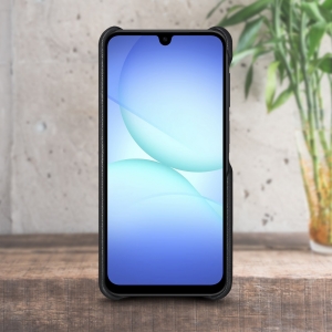 Кожаная накладка Stenk Cover для Samsung Galaxy A17 Черный