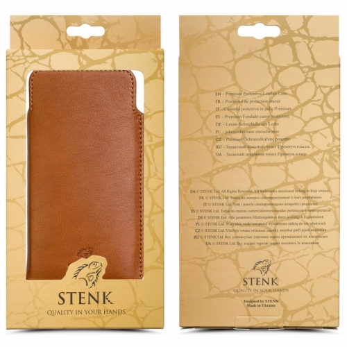 чехлы-футляры на TECNO Spark 8p (KG7n) Светло-коричневый Stenk Elegance фото 5