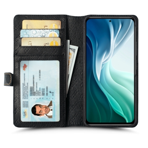 чехол-кошелек на Xiaomi Mi 11i Черный Stenk Premium Wallet фото 2
