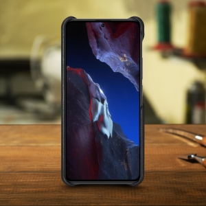 Кожаная накладка Stenk Cover для Xiaomi Poco F5 Pro Чёрная