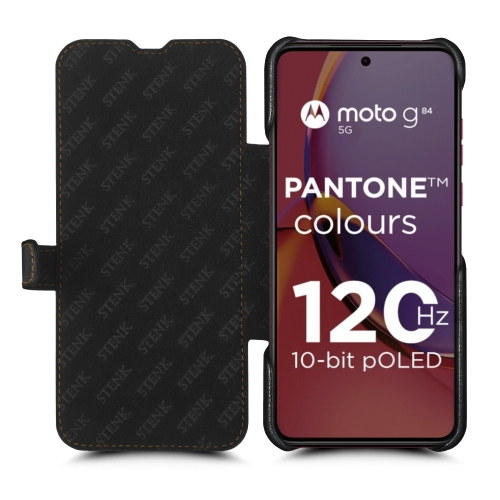 чехол-книжка на Motorola Moto G84 Черный Stenk Premium фото 2