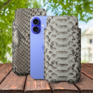 Футляр Stenk Sportage Python для Apple iPhone 16 Натуральный