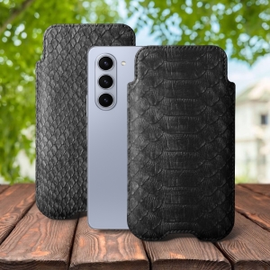 Футляр Stenk Sportage Python для Samsung Galaxy Fold 5 Чорний