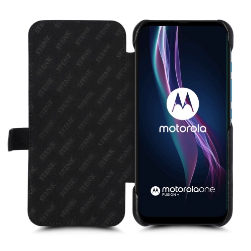 чехол-книжка на Motorola One Fusion Plus Черный Stenk Premium фото 2