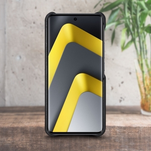 Шкіряна накладка Stenk Cover для Xiaomi Poco M8 Чорна