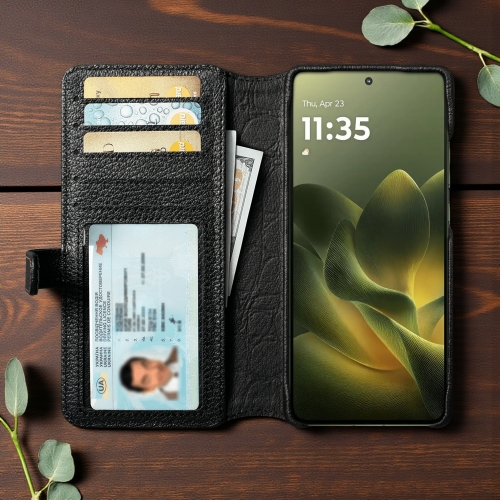 чохол-гаманець на Motorola Edge 70 Чорний Stenk Premium Wallet фото 1