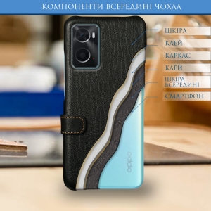 Чохол книжка Stenk Premium для OPPO A76 Чорний