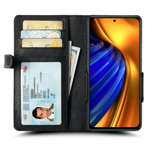 чехол-книжка на Xiaomi Poco F4 Черный Stenk Wallet фото 2