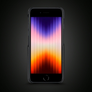 Шкіряна накладка Stenk WoodBacker для Apple iPhone SE (2022) Чорна