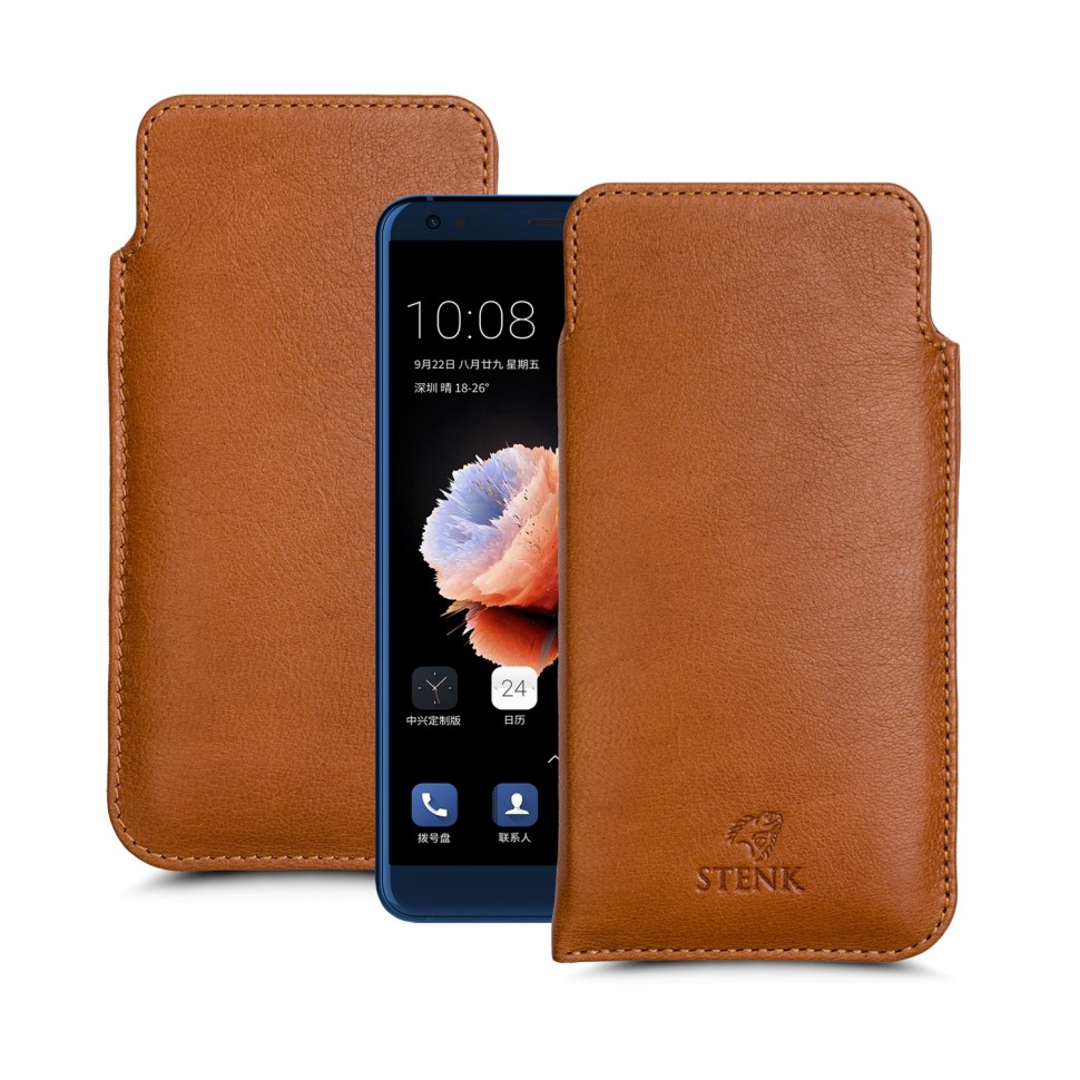 

Футляр Stenk Elegance для ZTE Blade V9 Camel, Светло-коричневый