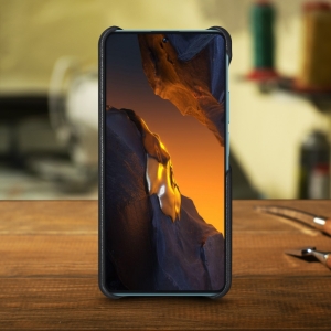 Кожаная накладка Stenk Cover для Xiaomi Poco F5 Чёрная