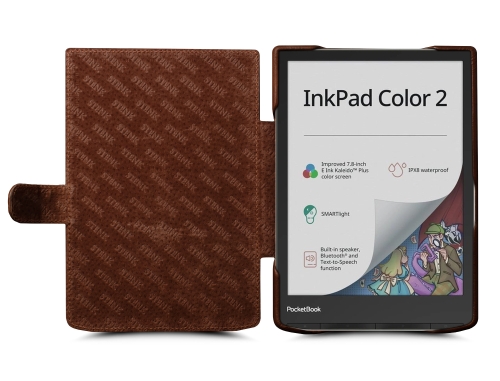 чехол-книжка на PocketBook InkPad Color 2 Коричневый Stenk Premium фото 2