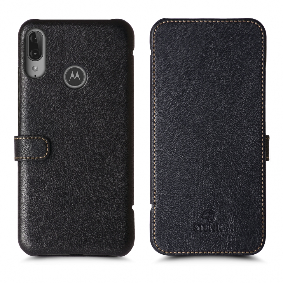 

Чехол книжка Stenk Premium для Motorola Moto E6 Plus Чёрный, Черный