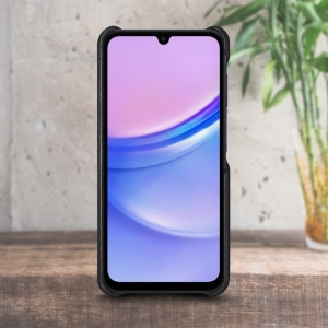 Шкіряна накладка Stenk Cover для Samsung Galaxy A15 Чорна