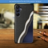 Кожаная накладка Stenk Cover для Samsung Galaxy A15 Чёрная