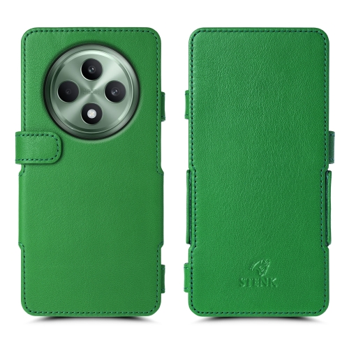 чехол-книжка на OPPO Reno12 FS Зелёный  Prime фото 1