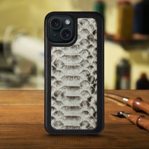 Шкіряна накладка Stenk ExBacker Python Scales для Apple iPhone 15