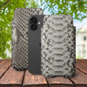 Футляр Stenk Sportage Python для Apple iPhone 16 Plus Натуральный