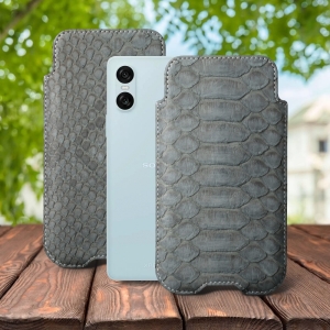Футляр Stenk Sportage Python для Sony Xperia 10 VI Серый