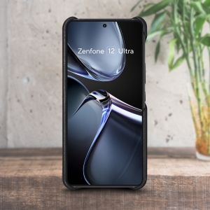 Кожаная накладка Stenk Cover для ASUS Zenfone 12 Ultra Чёрный