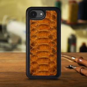 Накладка Stenk ExBacker Python Scales для Apple iPhone 16e Коричневий