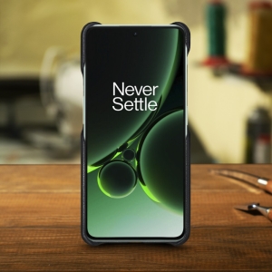Шкіряна накладка Stenk Cover для OnePlus Nord 3 Чорна