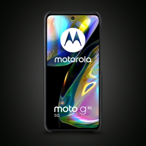 Шкіряна накладка Stenk WoodBacker для Motorola Moto G82 Чорна