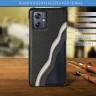 Кожаная накладка Stenk Cover для Motorola Moto G54 Power Чёрный