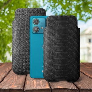 Футляр Stenk Sportage Python для Motorola Edge 40 Neo Чёрный