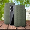 Футляр Stenk Sportage Python для HuaWei Honor 90 Оливковый