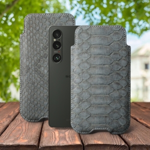 Футляр Stenk Sportage Python для Sony Xperia 1 VI Серый