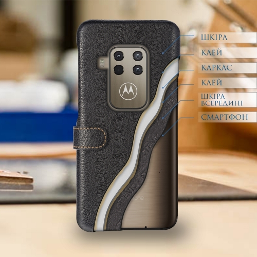 чехол-книжка на Motorola One Zoom Черный Stenk Premium фото 8