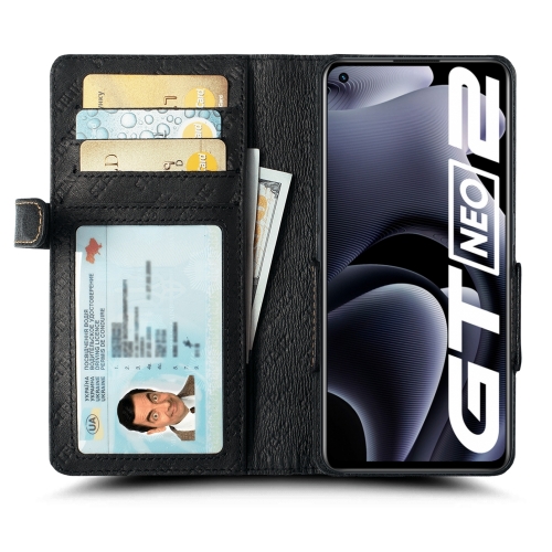 чохол-книжка на Realme GT Neo2 Чорний Stenk Wallet фото 2