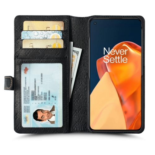чехол-кошелек на OnePlus 9R Черный Stenk Premium Wallet фото 2