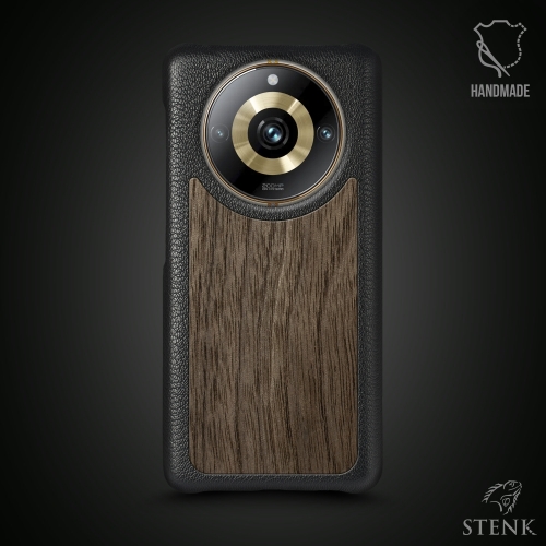 бампер на Realme 11 Pro Plus Черный Stenk WoodBacker фото 1