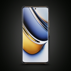 Шкіряна накладка Stenk WoodBacker для Realme 11 Pro Plus Чорна