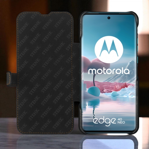 чохол-книжка на Motorola Edge 40 Neo Чорний Stenk Premium фото 2