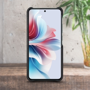 Кожаная накладка Stenk Cover для OPPO Reno11 F Чёрная