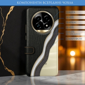 Чохол книжка Stenk Premium для Realme 13 Pro Plus Чорний