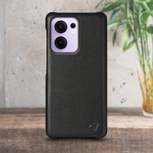 Кожаная накладка Stenk Cover для OPPO Reno13 FS 5G Чёрный