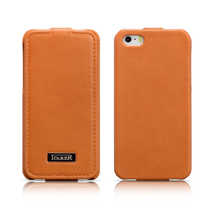 Чохол фліп iCarer для iPhone 5 /5S Luxury Orange