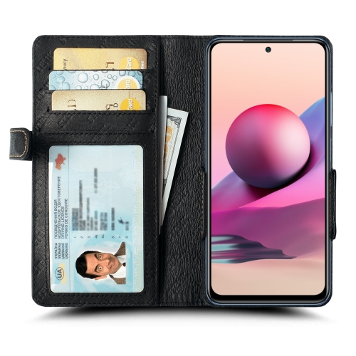 чехол-книжка на Xiaomi Redmi Note 10S Черный Stenk Wallet фото 2