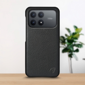 Шкіряна накладка Stenk Cover для Xiaomi Poco F8 Pro Чорна