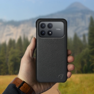 Шкіряна накладка Stenk Cover для Xiaomi Poco F8 Pro Чорна