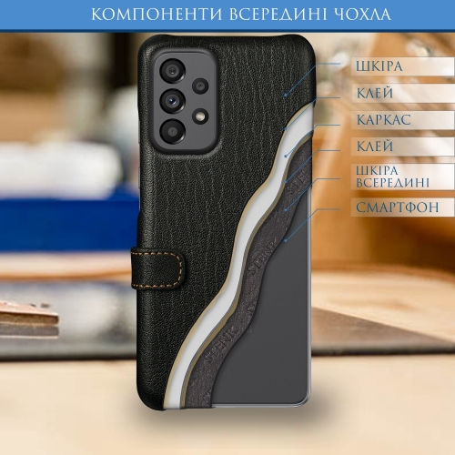 чохол-книжка на Samsung Galaxy A73 5G Чорний Stenk Premium фото 5