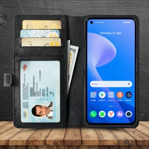 Чохол-портмоне Stenk Premium Wallet для Realme GT Neo 3T Чорний