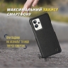 Кожаная накладка Stenk Cover для Realme GT2 Pro Чёрная