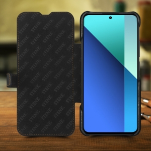 Чехол книжка Stenk Premium для Xiaomi Redmi Note 13 4G Чёрный