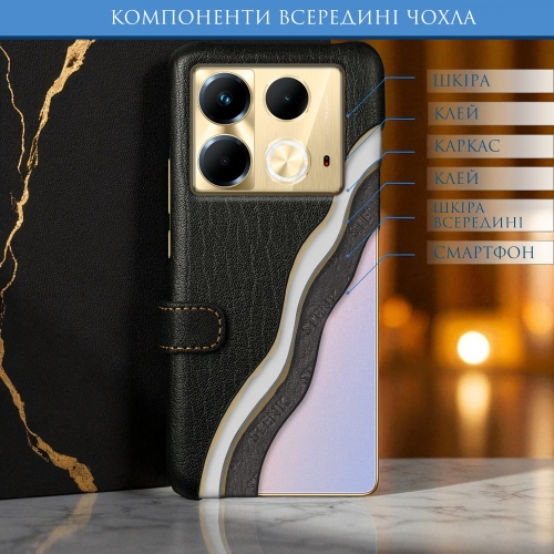 чохол-книжка на Infinix Note 40 Чорний Stenk Premium фото 5