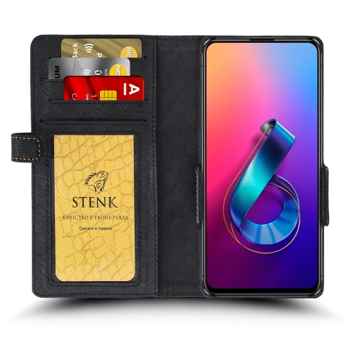 чохол-книжка на ASUS ZenFone 6 (ZS630KL) Чорний Stenk Wallet фото 2